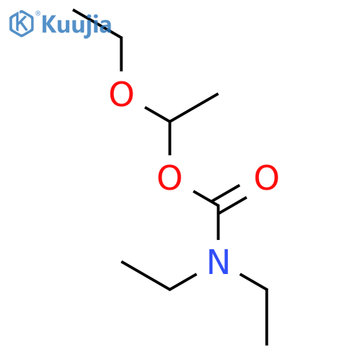 Carbamic acid, diethyl-, 1-ethoxyethyl ester structure