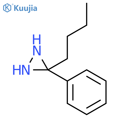 Diaziridine, 3-butyl-3-phenyl- structure