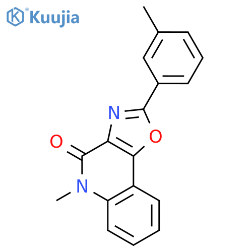 OXAZOLO[4,5-C]QUINOLIN-4(5H)-ONE, 5-METHYL-2-(3-METHYLPHENYL)- structure