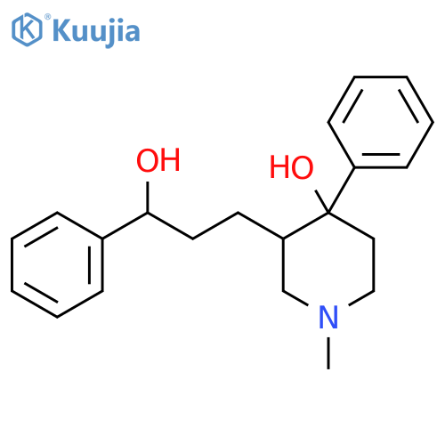 3-(3-Hydroxy-3-phenylpropyl)-1-methyl-4-phenylpiperidin-4-ol structure