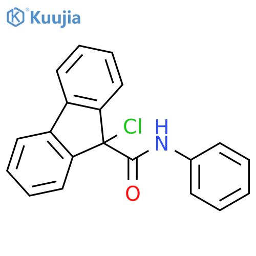 9H-FLUORENE-9-CARBOXAMIDE, 9-CHLORO-N-PHENYL- structure
