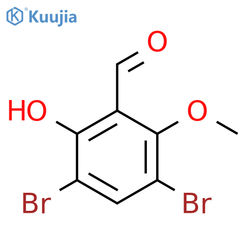 BENZALDEHYDE, 3,5-DIBROMO-2-HYDROXY-6-METHOXY- structure
