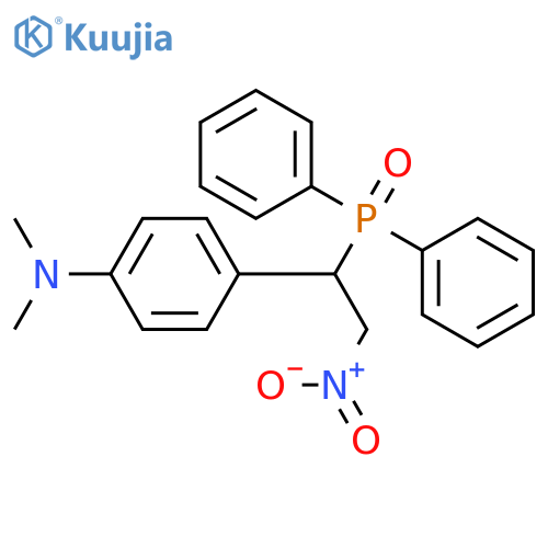 Benzenamine, 4-[1-(diphenylphosphinyl)-2-nitroethyl]-N,N-dimethyl- structure