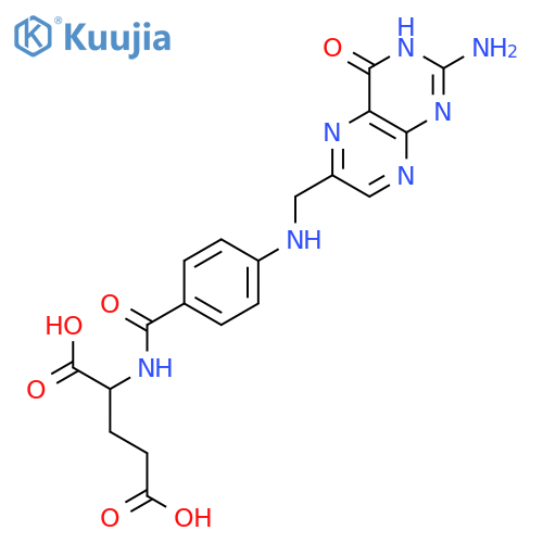 2-[(4-{[(2-amino-4-oxo-3,4-dihydropteridin-6-yl)methyl]amino}phenyl)formamido]pentanedioic acid structure