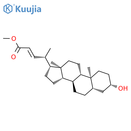Chol-22-en-24-oic acid, 3-hydroxy-, methyl ester, (3b,5a,20S,22E)- structure