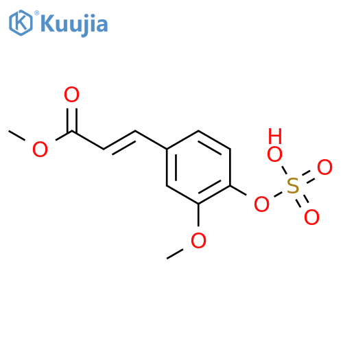 2-Propenoic acid, 3-[3-methoxy-4-(sulfooxy)phenyl]-, 1-methyl ester structure