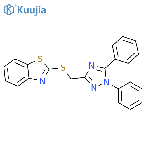 Benzothiazole, 2-[[(1,5-diphenyl-1H-1,2,4-triazol-3-yl)methyl]thio]- structure