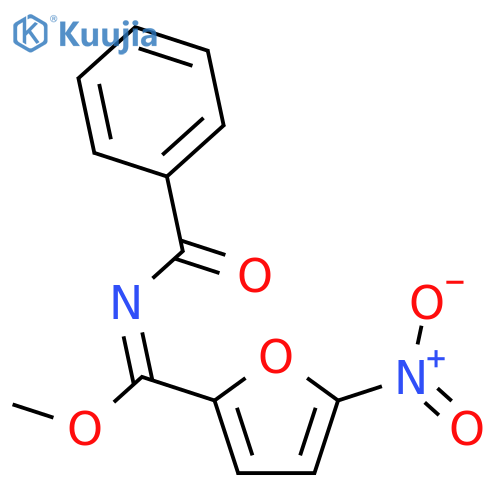 2-Furancarboximidic acid, N-benzoyl-5-nitro-, methyl ester structure