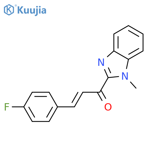 2-Propen-1-one, 3-(4-fluorophenyl)-1-(1-methyl-1H-benzimidazol-2-yl)- structure