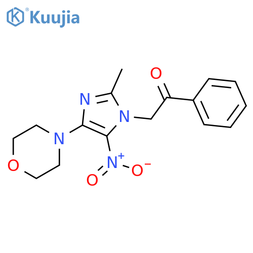 Ethanone,2-[2-methyl-4-(4-morpholinyl)-5-nitro-1H-imidazol-1-yl]-1-phenyl- structure