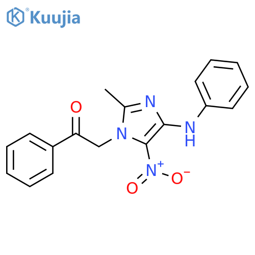Ethanone,2-[2-methyl-5-nitro-4-(phenylamino)-1H-imidazol-1-yl]-1-phenyl- structure