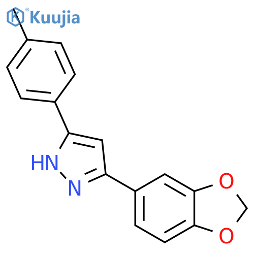 1H-Pyrazole, 3-(1,3-benzodioxol-5-yl)-5-(4-methylphenyl)- structure