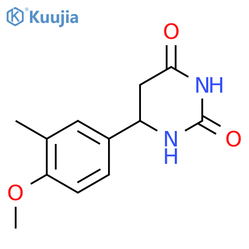 2,4(1H,3H)-Pyrimidinedione, dihydro-6-(4-methoxy-3-methylphenyl)- structure