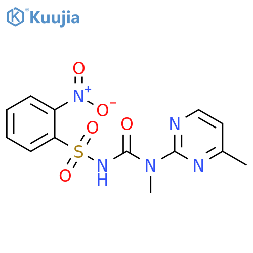 Benzenesulfonamide,N-[[methyl(4-methyl-2-pyrimidinyl)amino]carbonyl]-2-nitro- structure