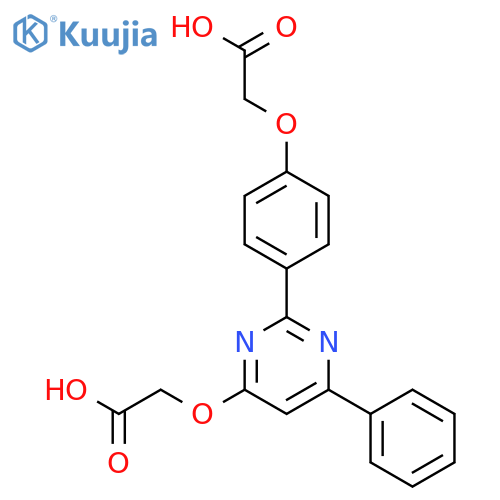 Acetic acid, [[2-[4-(carboxymethoxy)phenyl]-6-phenyl-4-pyrimidinyl]oxy]- structure