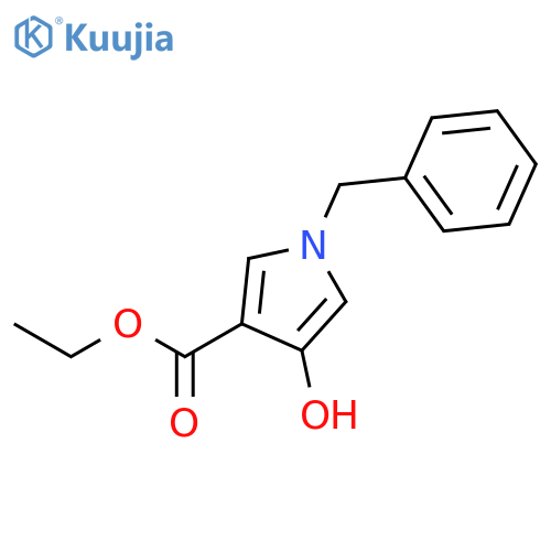 1H-Pyrrole-3-carboxylic acid, 4-hydroxy-1-(phenylmethyl)-, ethyl ester structure