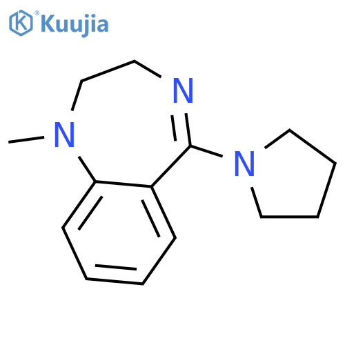 1H-1,4-BENZODIAZEPINE, 2,3-DIHYDRO-1-METHYL-5-(1-PYRROLIDINYL)- structure