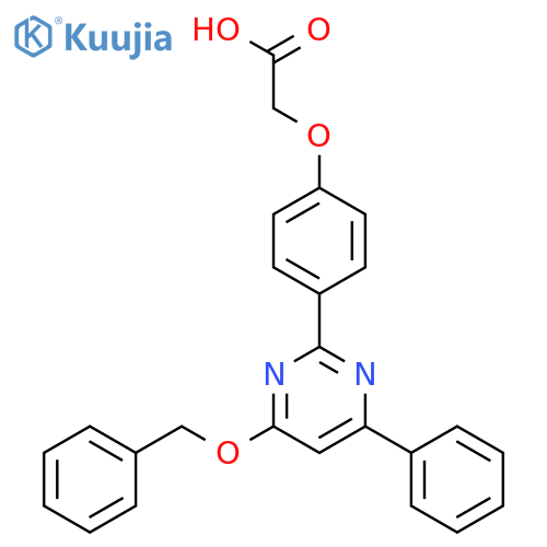 Acetic acid, [4-[4-phenyl-6-(phenylmethoxy)-2-pyrimidinyl]phenoxy]- structure