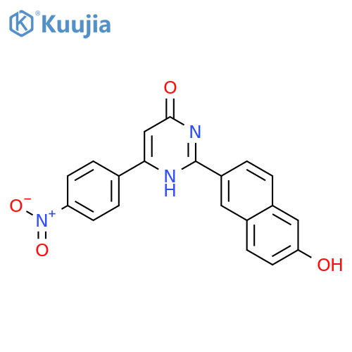 4(1H)-Pyrimidinone, 2-(6-hydroxy-2-naphthalenyl)-6-(4-nitrophenyl)- structure