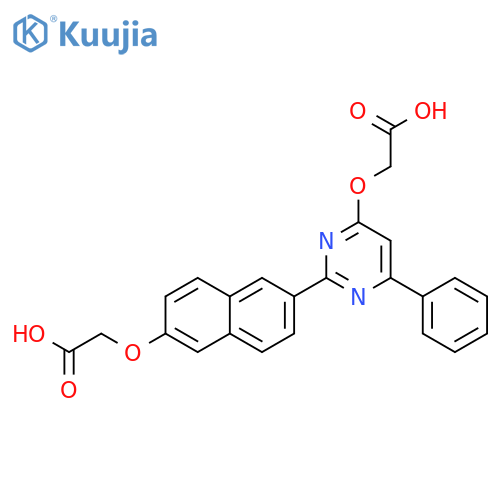 Acetic acid,[[2-[6-(carboxymethoxy)-2-naphthalenyl]-6-phenyl-4-pyrimidinyl]oxy]- structure