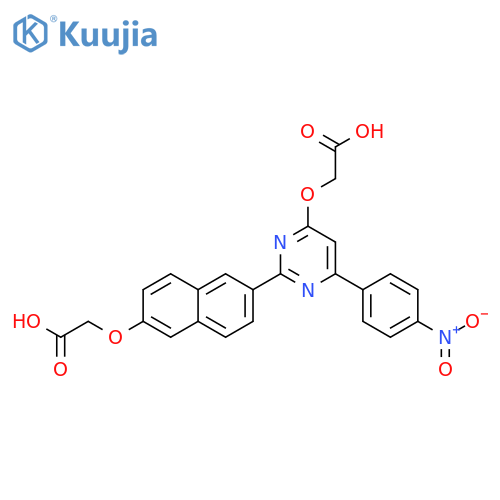 Acetic acid,[[2-[6-(carboxymethoxy)-2-naphthalenyl]-6-(4-nitrophenyl)-4-pyrimidinyl]oxy]- structure