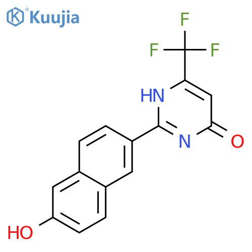 4(1H)-Pyrimidinone, 2-(6-hydroxy-2-naphthalenyl)-6-(trifluoromethyl)- structure