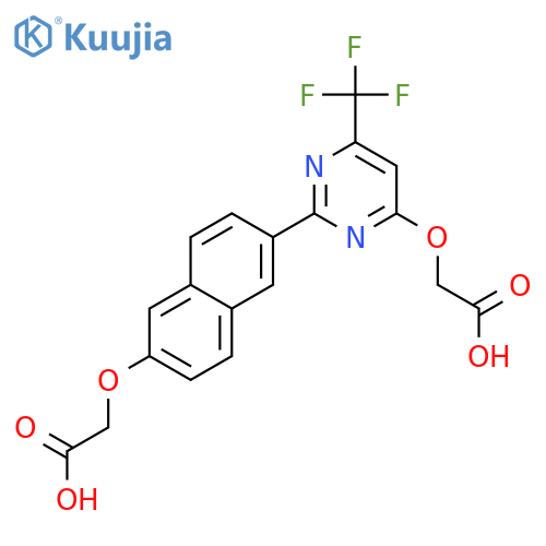 Acetic acid,[[2-[6-(carboxymethoxy)-2-naphthalenyl]-6-(trifluoromethyl)-4-pyrimidinyl]oxy]- structure