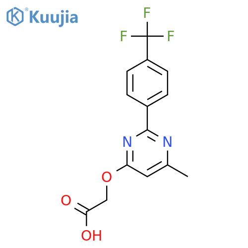 Acetic acid, [[6-methyl-2-[4-(trifluoromethyl)phenyl]-4-pyrimidinyl]oxy]- structure