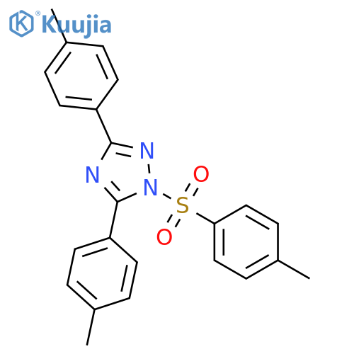 1H-1,2,4-Triazole, 3,5-bis(4-methylphenyl)-1-[(4-methylphenyl)sulfonyl]- structure