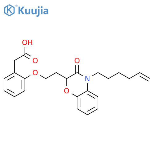 Benzeneacetic acid,2-[2-[4-(5-hexenyl)-3,4-dihydro-3-oxo-2H-1,4-benzoxazin-2-yl]ethoxy]- structure