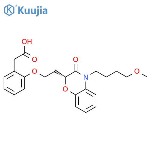 Benzeneacetic acid,2-[2-[(2R)-3,4-dihydro-4-(4-methoxybutyl)-3-oxo-2H-1,4-benzoxazin-2-yl]ethoxy]- structure