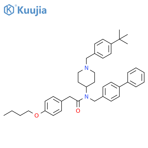 Benzeneacetamide,N-([1,1'-biphenyl]-4-ylmethyl)-4-butoxy-N-[1-[[4-(1,1-dimethylethyl)phenyl]methyl]-4-piperidinyl]- structure