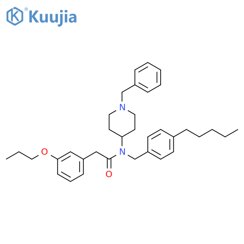 Benzeneacetamide,N-[(4-pentylphenyl)methyl]-N-[1-(phenylmethyl)-4-piperidinyl]-3-propoxy- structure