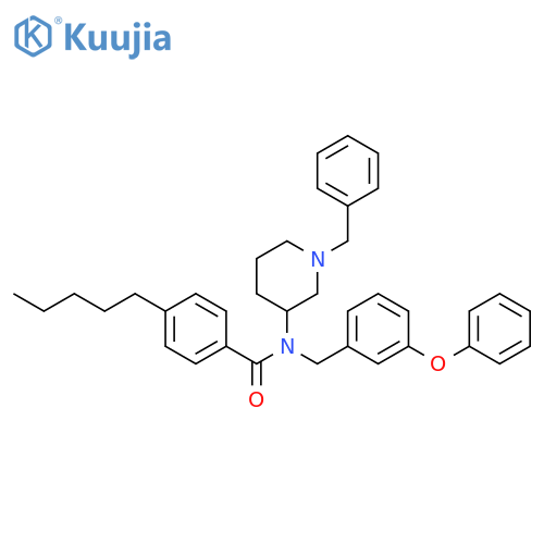 Benzamide,4-pentyl-N-[(3-phenoxyphenyl)methyl]-N-[1-(phenylmethyl)-3-piperidinyl]- structure