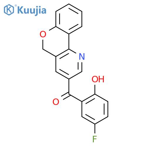 Methanone,5H-[1]benzopyrano[4,3-b]pyridin-3-yl(5-fluoro-2-hydroxyphenyl)- structure