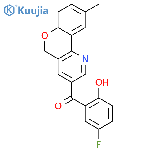 Methanone,(5-fluoro-2-hydroxyphenyl)(9-methyl-5H-[1]benzopyrano[4,3-b]pyridin-3-yl)- structure