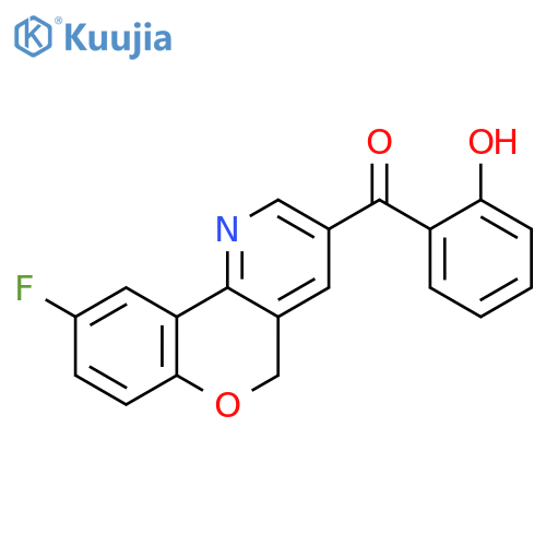 Methanone,(9-fluoro-5H-[1]benzopyrano[4,3-b]pyridin-3-yl)(2-hydroxyphenyl)- structure