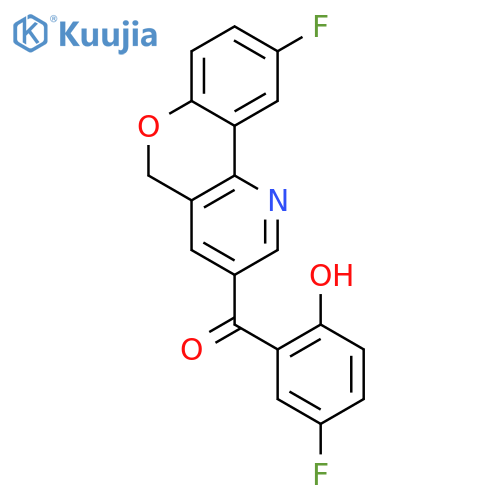 Methanone,(9-fluoro-5H-[1]benzopyrano[4,3-b]pyridin-3-yl)(5-fluoro-2-hydroxyphenyl)- structure