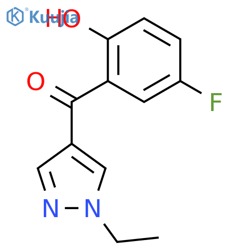 Methanone, (1-ethyl-1H-pyrazol-4-yl)(5-fluoro-2-hydroxyphenyl)- structure