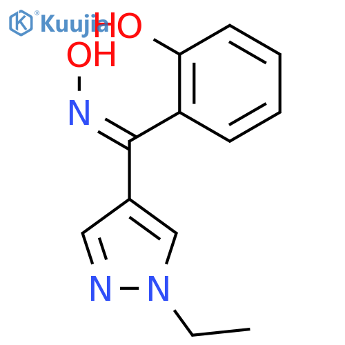 Methanone, (1-ethyl-1H-pyrazol-4-yl)(2-hydroxyphenyl)-, oxime structure