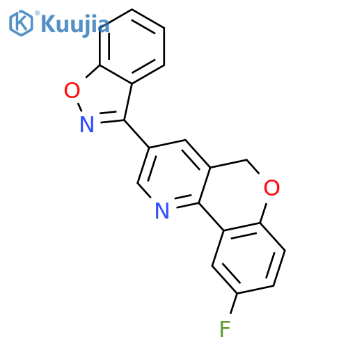 5H-[1]Benzopyrano[4,3-b]pyridine, 3-(1,2-benzisoxazol-3-yl)-9-fluoro- structure
