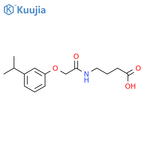 Butanoic acid, 4-[[[3-(1-methylethyl)phenoxy]acetyl]amino]- structure