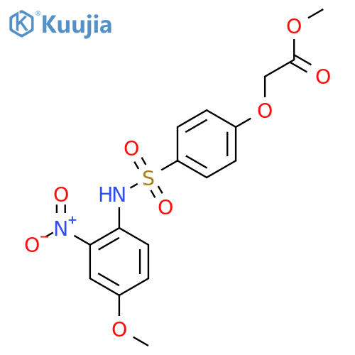 Methyl (4-{[(4-Methoxy-2-nitrophenyl)amino]sulfonyl}phenoxy)acetate structure