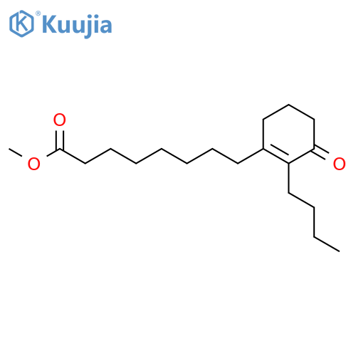 1-Cyclohexene-1-octanoic acid, 2-butyl-3-oxo-, methyl ester structure