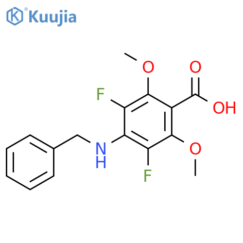 4-(Benzylamino)-3,5-difluoro-2,6-dimethoxybenzoic acid structure