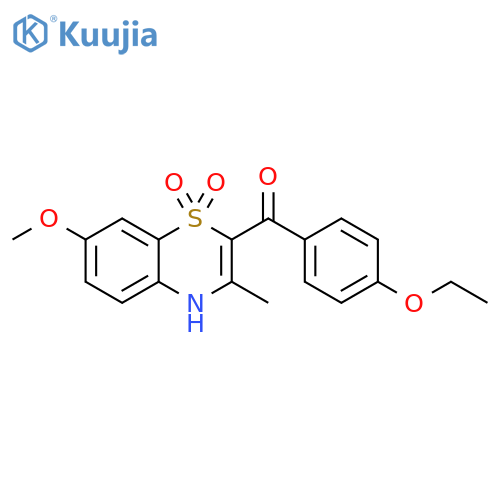 Methanone,(4-ethoxyphenyl)(7-methoxy-3-methyl-1,1-dioxido-4H-1,4-benzothiazin-2-yl)- structure