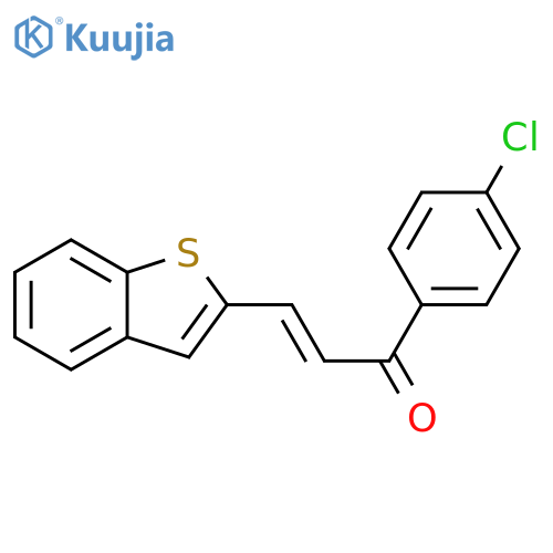 2-Propen-1-one, 3-benzo[b]thien-2-yl-1-(4-chlorophenyl)-, (2E)- structure