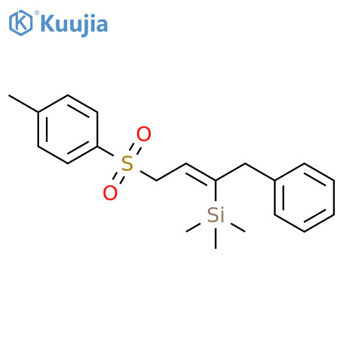Silane,trimethyl[(1Z)-3-[(4-methylphenyl)sulfonyl]-1-(phenylmethyl)-1-propenyl]- structure