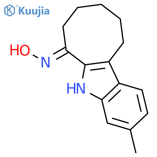 6H-Cyclooct[b]indol-6-one, 5,7,8,9,10,11-hexahydro-3-methyl-, oxime structure