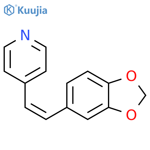 Pyridine, 4-[(1Z)-2-(1,3-benzodioxol-5-yl)ethenyl]- structure